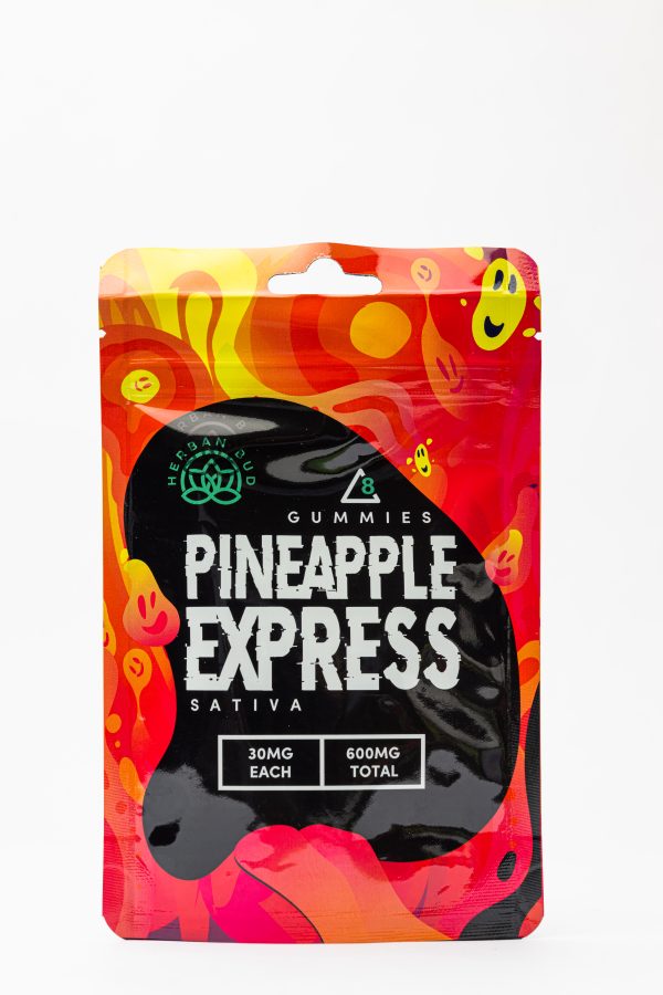 30mg Pineapple Express 20ct D8 Gummies Herban Bud - Smoke ATX