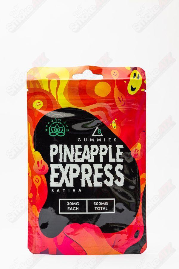 30mg Pineapple Express 20ct D8 Gummies Herban Bud - Smoke ATX