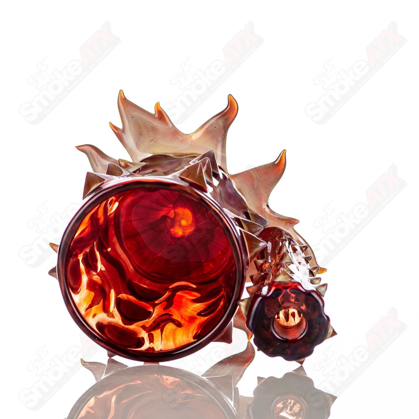 Cactus Iso/Qtip Jar Red Unparalleled Glass - Smoke ATX