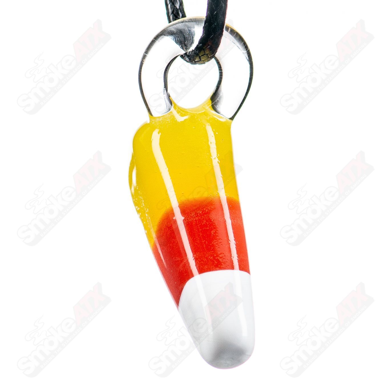 Candy Corn Pendant Sweetshop Glass by Renee Patula - Smoke ATX