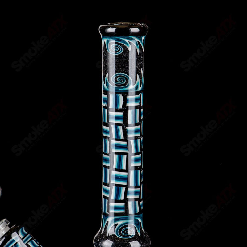 Blue Patchwork Mini Beaker Set by Dale Sommers Glass - Smoke ATX