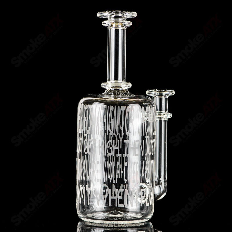 Etched Lyric Rig (Dead Prez/Hip-Hop) Kage Glass - Smoke ATX