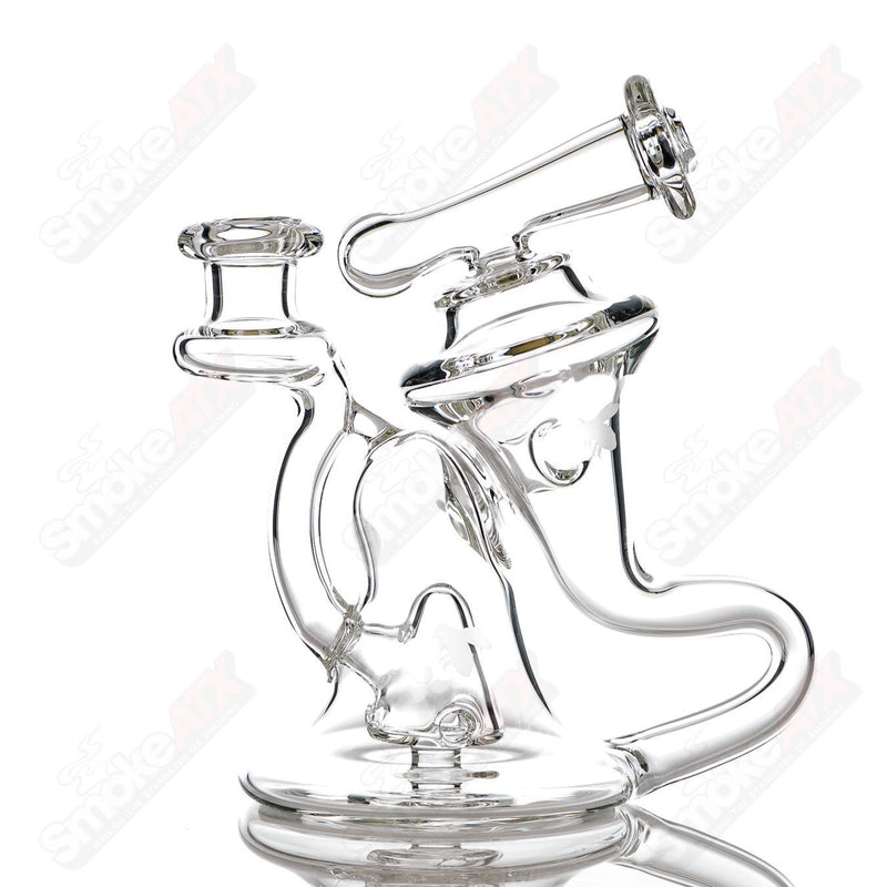 14mm Honeycomb Recycler Knuckles Glass - Smoke ATX