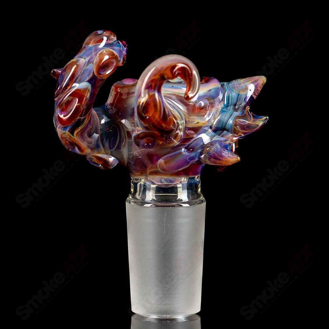 18mm Multihole Bowl by Mako Glass - Smoke ATX 