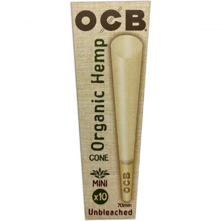 10pk 70mm Organic Mini Hemp Cones OCB