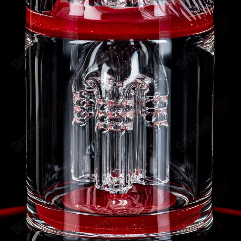 60mm Pillar Natty Neck Solid Foot Full Accent w F4 Perc (Lucy x Cherry) Sovereignty - Smoke ATX 