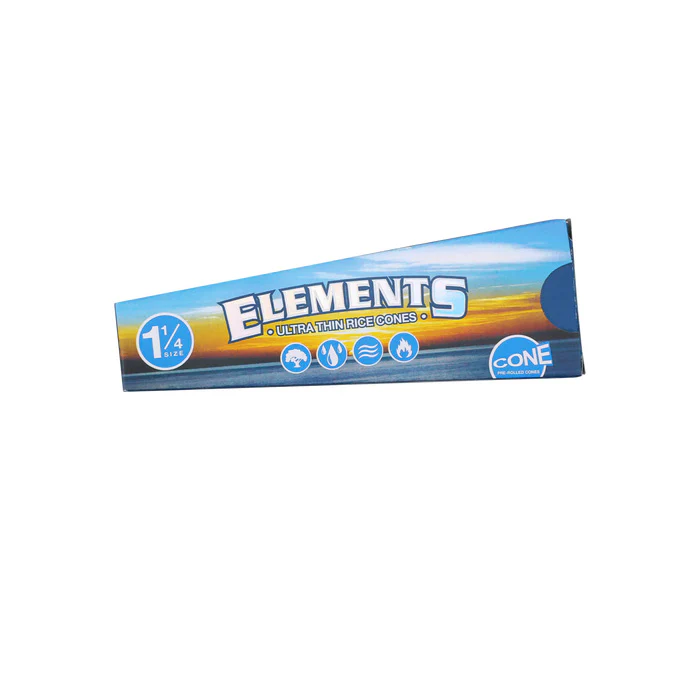 6pk 1 1/4 Ultra Thin Rice Cones Elements