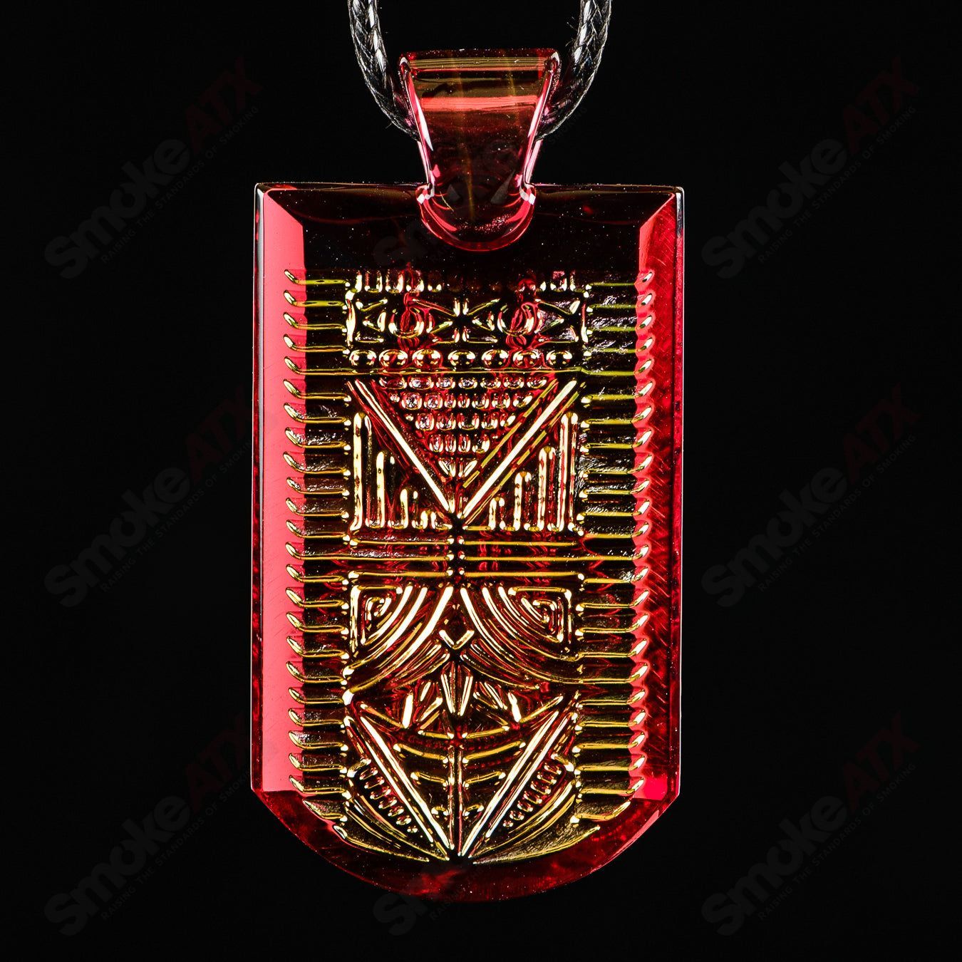 Classic Tablet Pendant (Anubis) Green T Glass - Smoke ATX