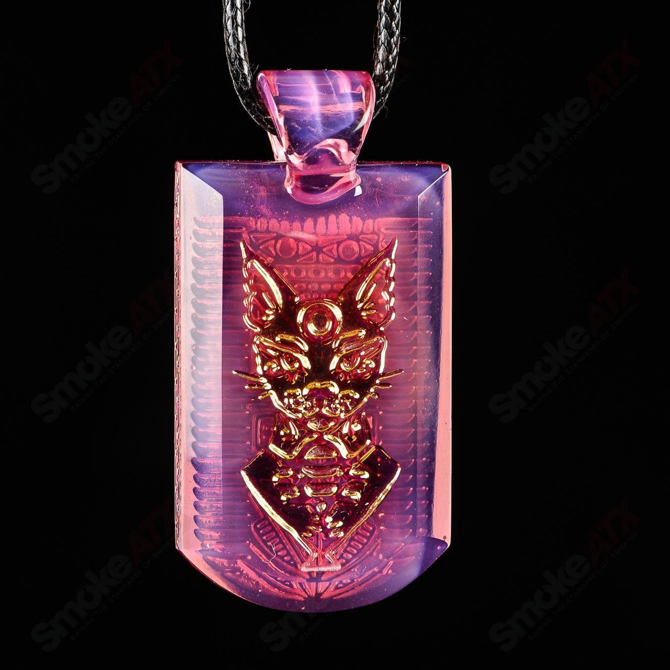 Classic Tablet Pendant (Bast) Green T Glass - Smoke ATX