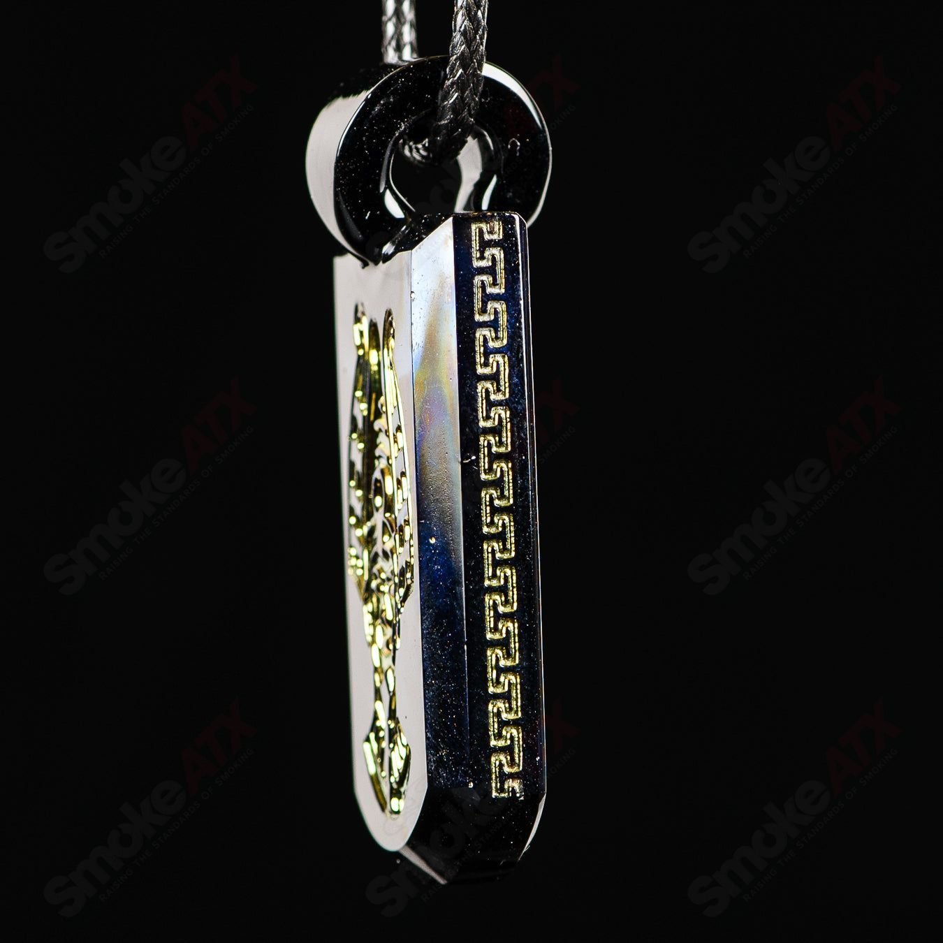 Classic Tablet Pendant (Pharoah) Green T Glass - Smoke ATX