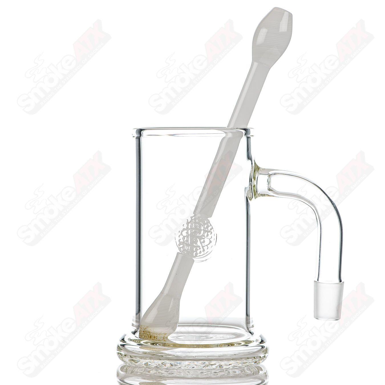Clear Bangin Mug w/ Q - Tip Straw Surf Rat Glass - Smoke ATX