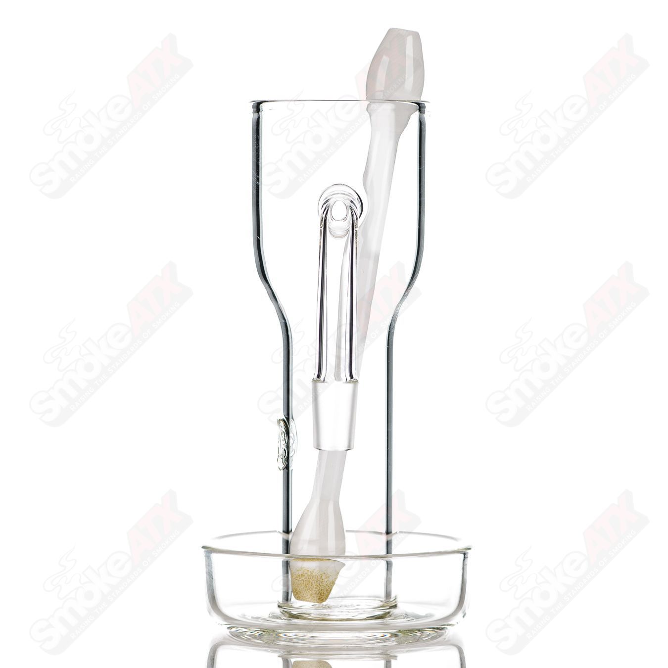 Clear Slurpin Mug w/ Q - Tip Straw Surf Rat Glass - Smoke ATX