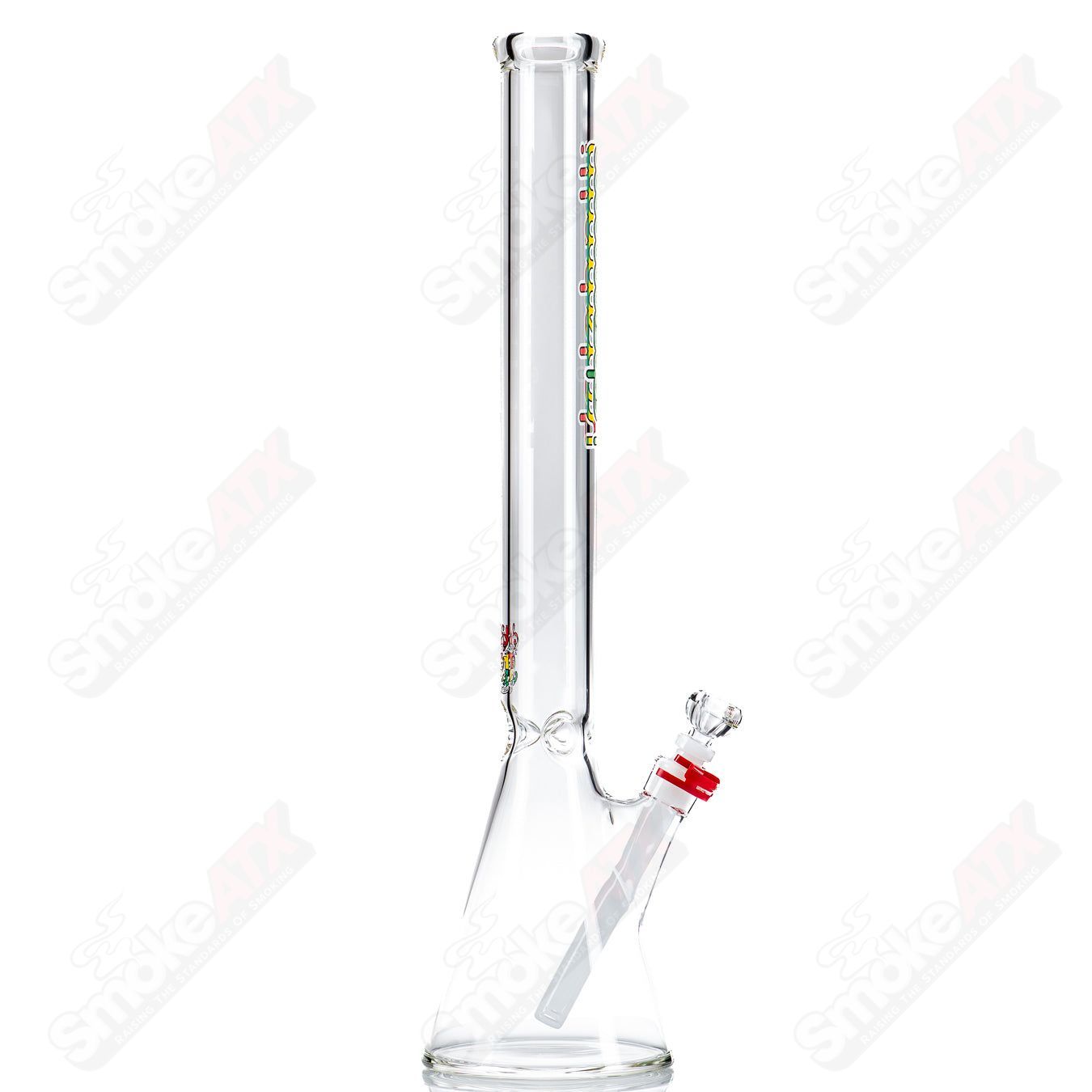 21" Tall Beaker (Rasta) Illadelph - Smoke ATX 