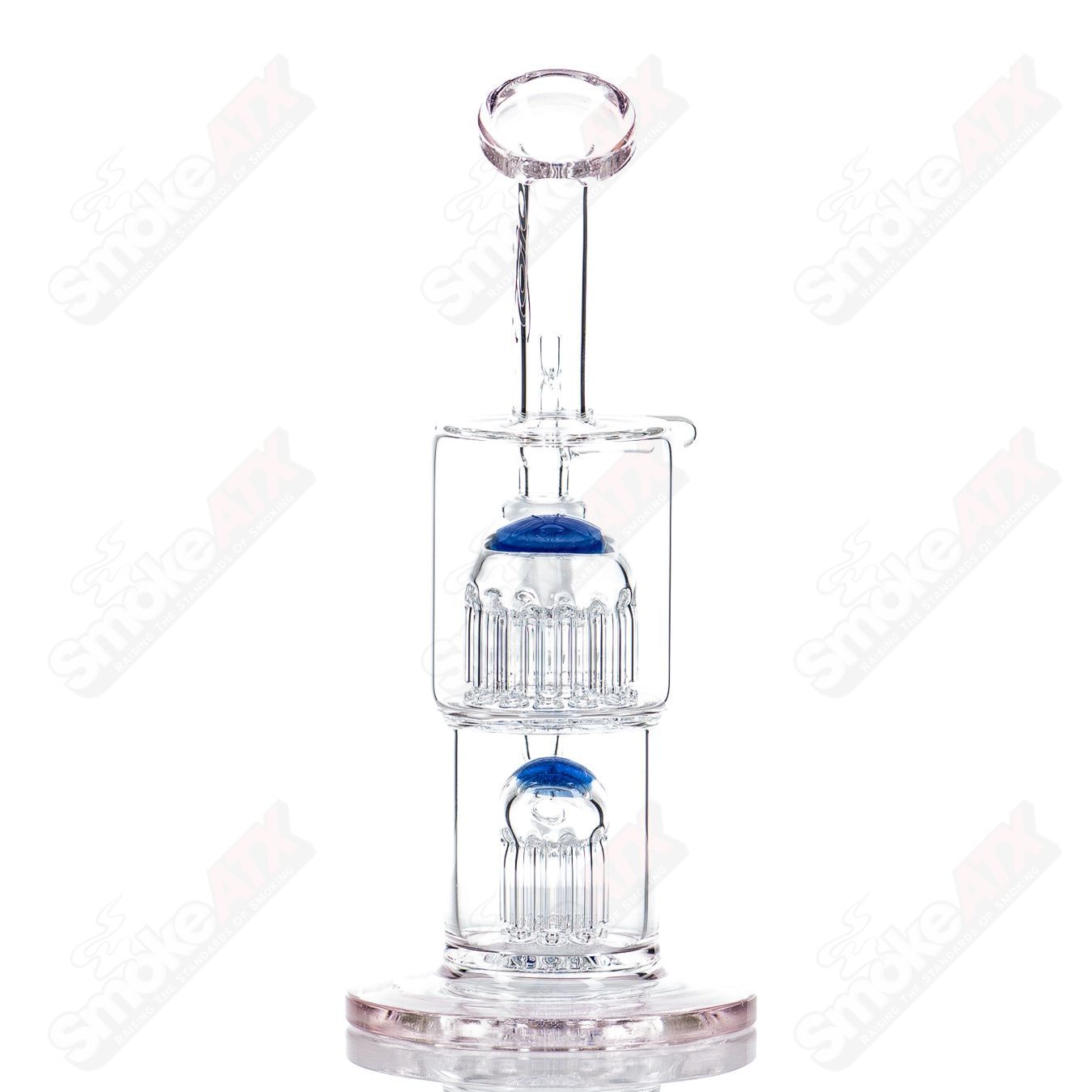 #1 14mm Double Macro XL with Color Accents by Toro Glass - Smoke ATX