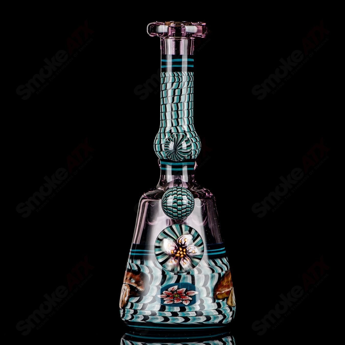 Coiled Latticello Milli Rig Conversion Glass x Boehme 3 - Smoke ATX