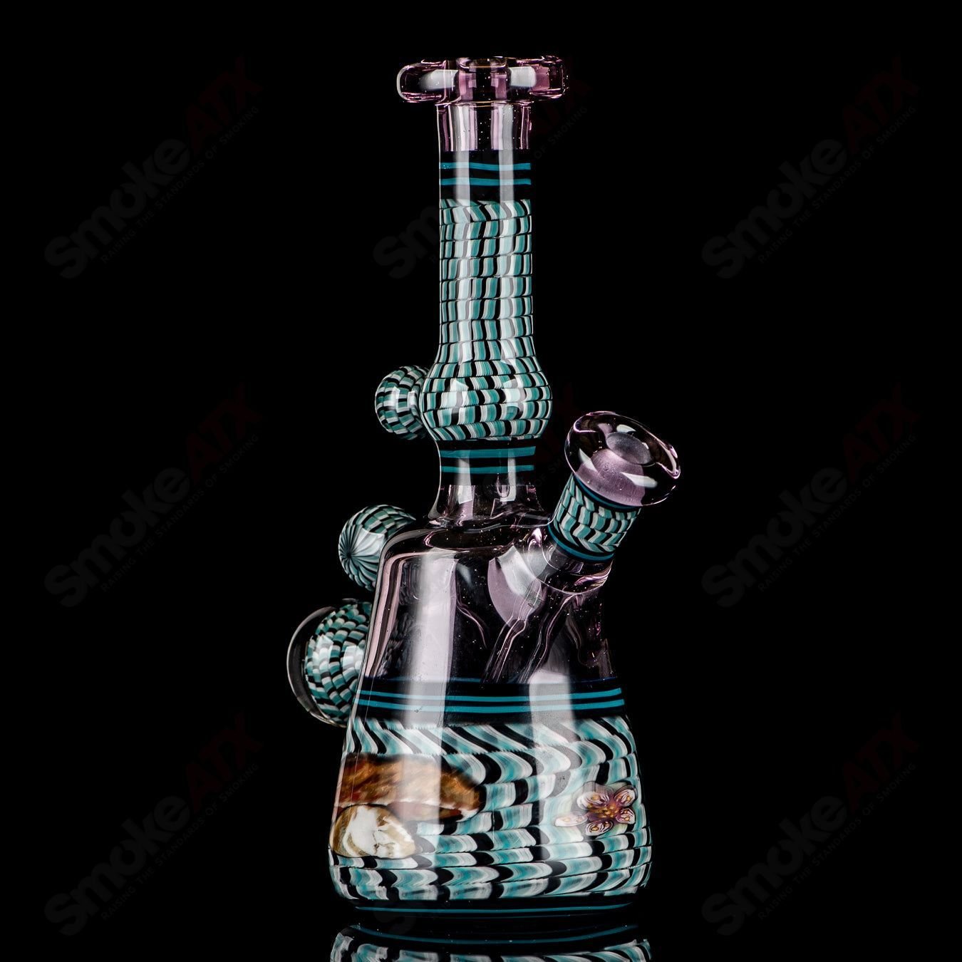 Coiled Latticello Milli Rig Conversion Glass x Boehme 3 - Smoke ATX