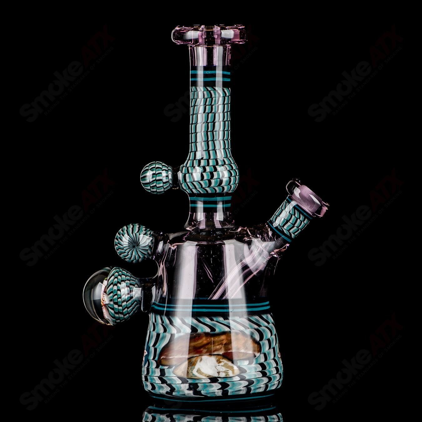 Coiled Latticello Milli Rig Conversion Glass x Boehme 3 - Smoke ATX