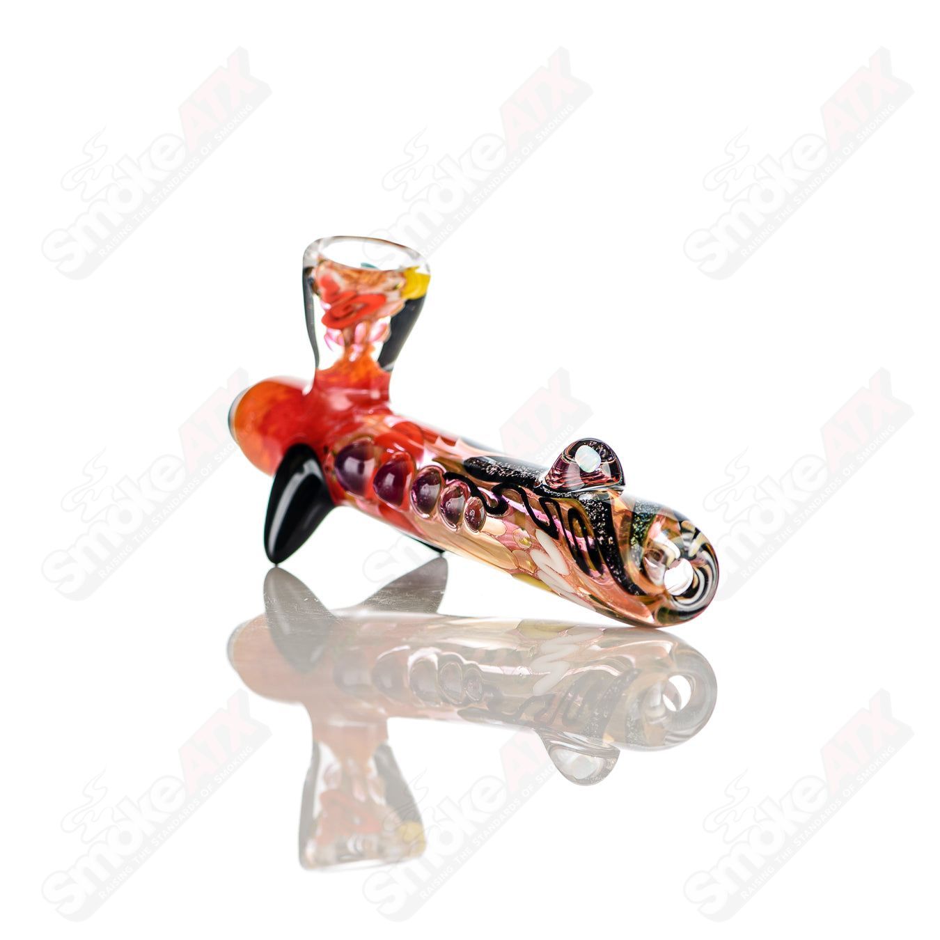 Color Worked IO Peace Pipe Jeremy from Oregon - Smoke ATX