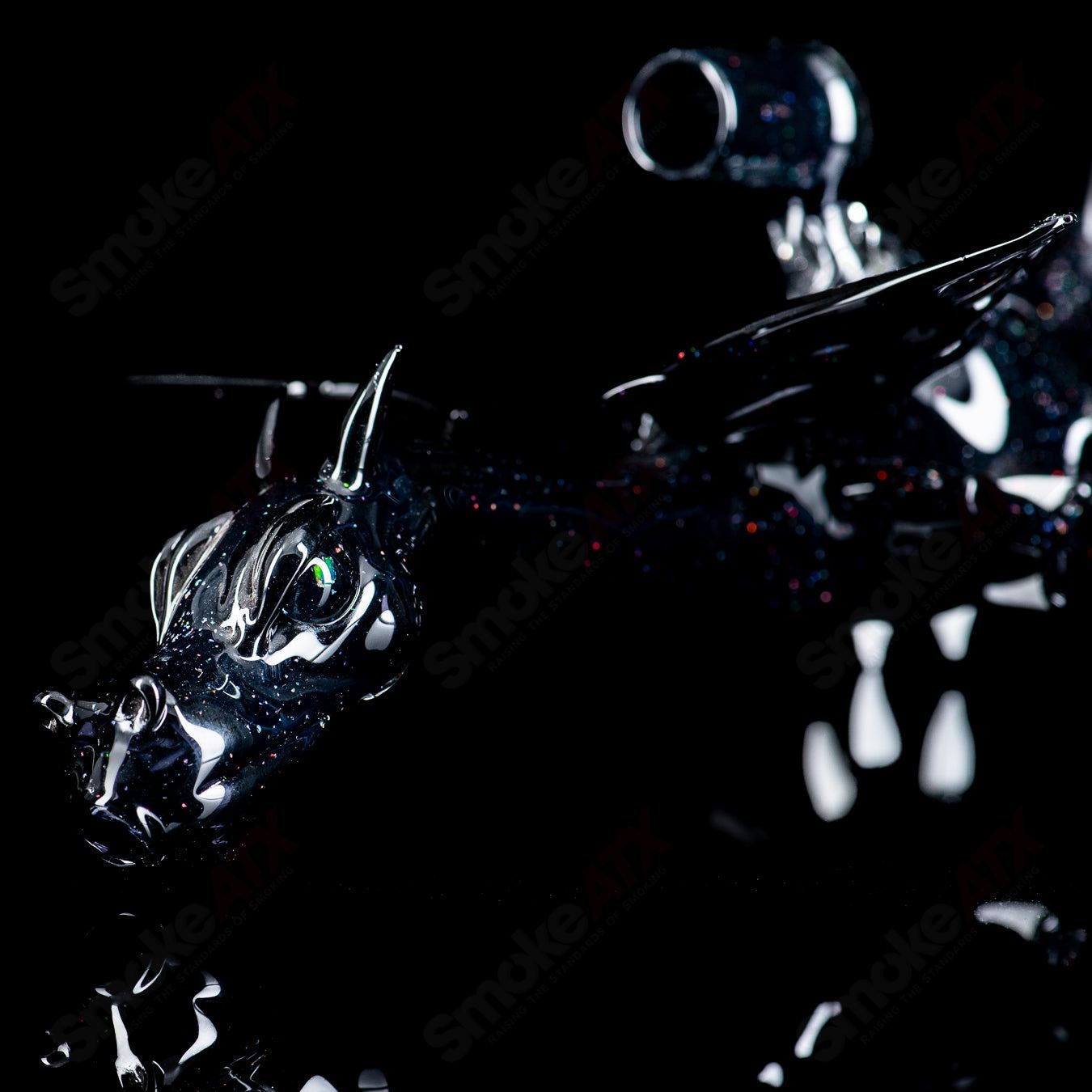 Crushed Opal Dragon Hendy Glass - Smoke ATX