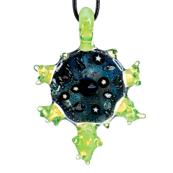 Slime In Space Pendant (Signed II'13 2/10) by Gemini Glass - Smoke ATX 