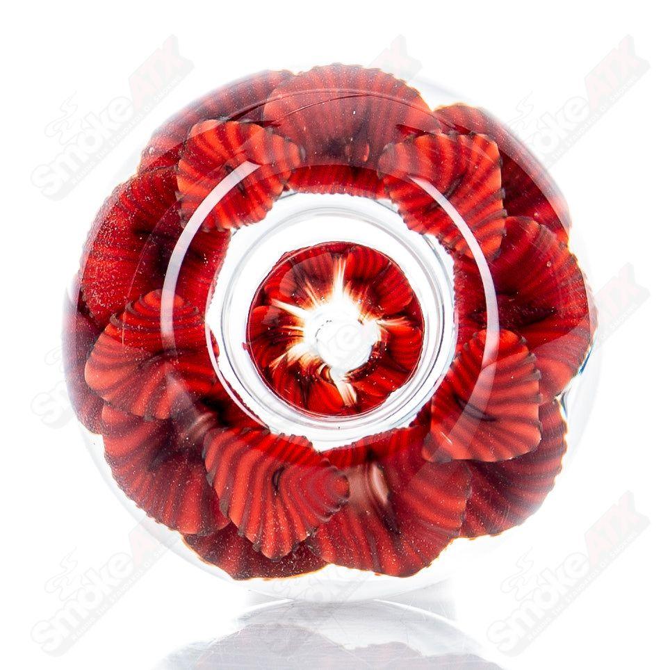 #3 18mm Flower Marble Bowl by Swan Glass - Smoke ATX
