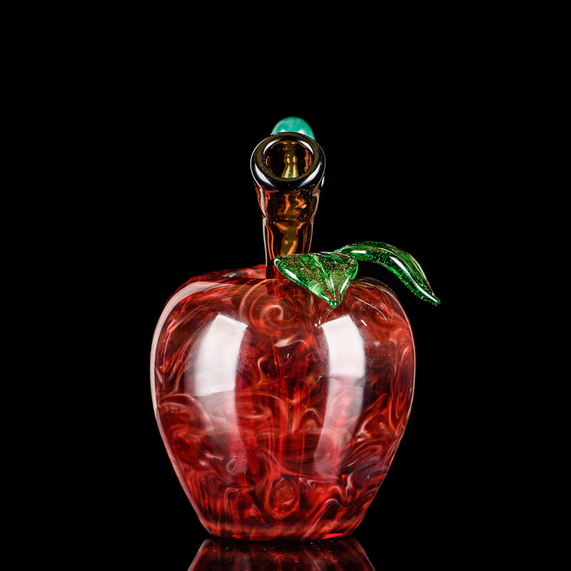 Red Apple Rig w/ Worm Dabber Pouch Glass - Smoke ATX
