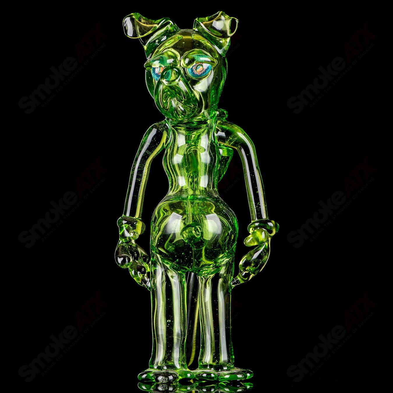 #1 Dog Rig Full Size Standing T-Tree  Glass - Smoke ATX
