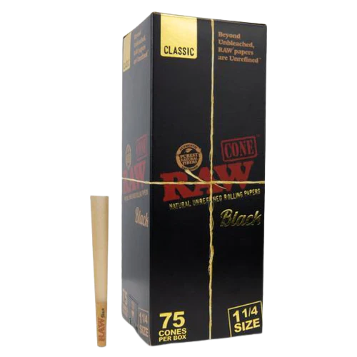 75ct 1 1/4 Black Cones Classic RAW