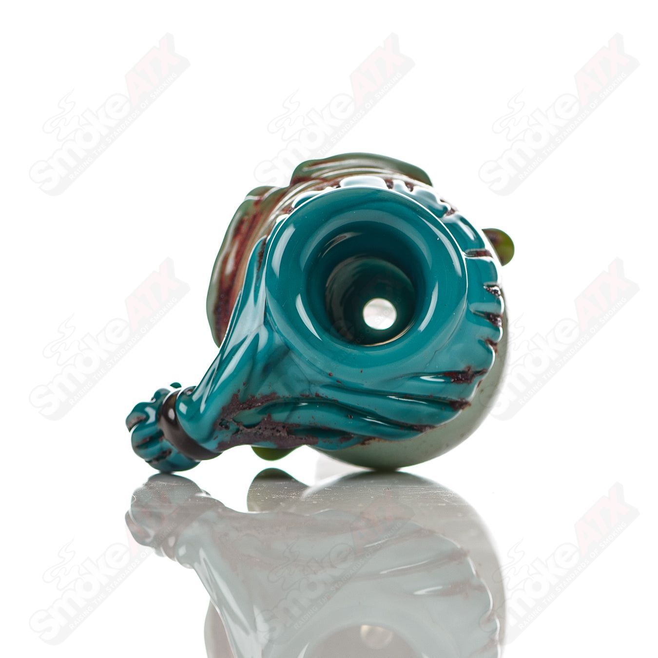  Peak - ソマビト　Glass grove  ball 3D 【MINI】 14mm Shrunken Head Bowl Slide Ghost Glass