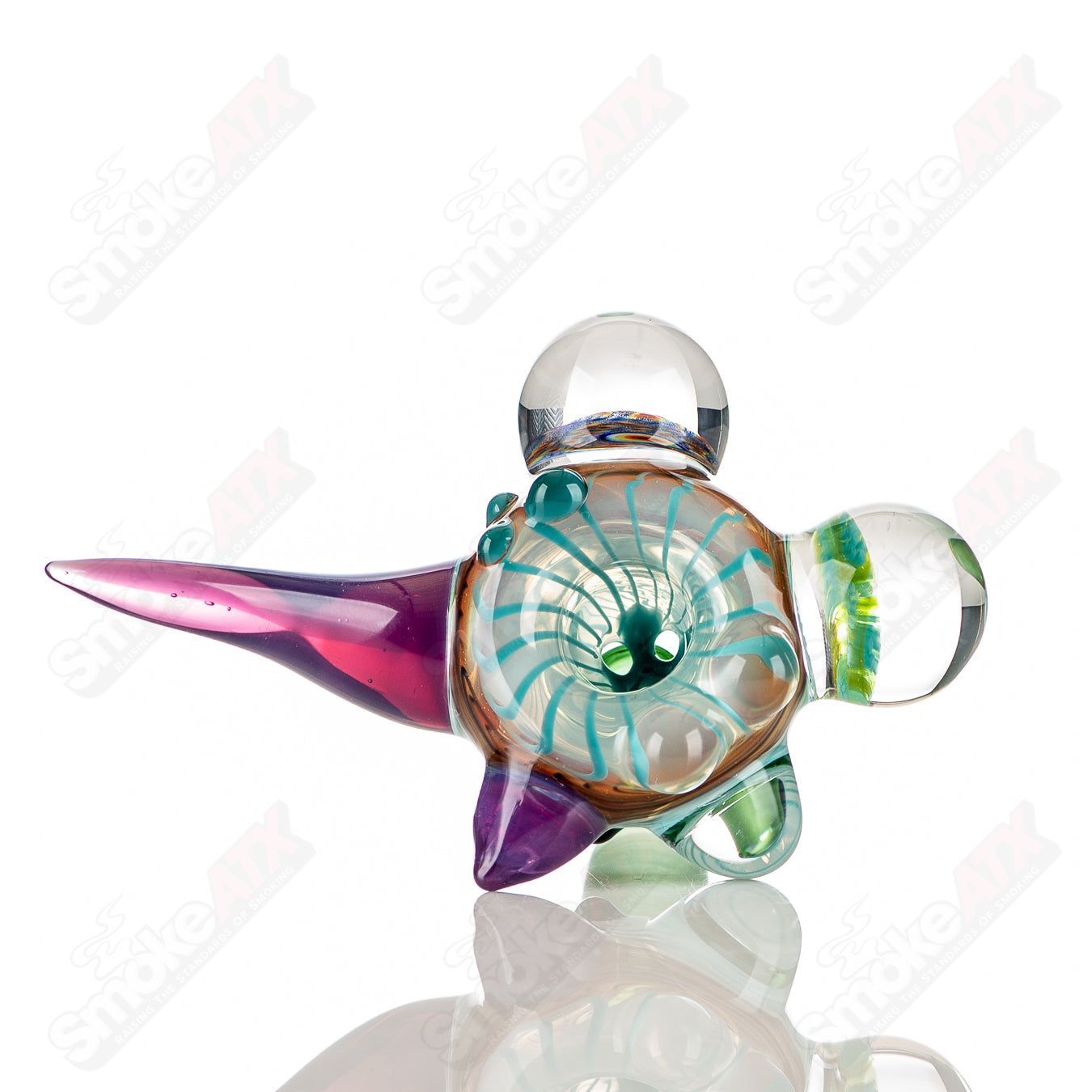 #11 14mm Full Color Worked Horn Milli Bowl JMass - Smoke ATX