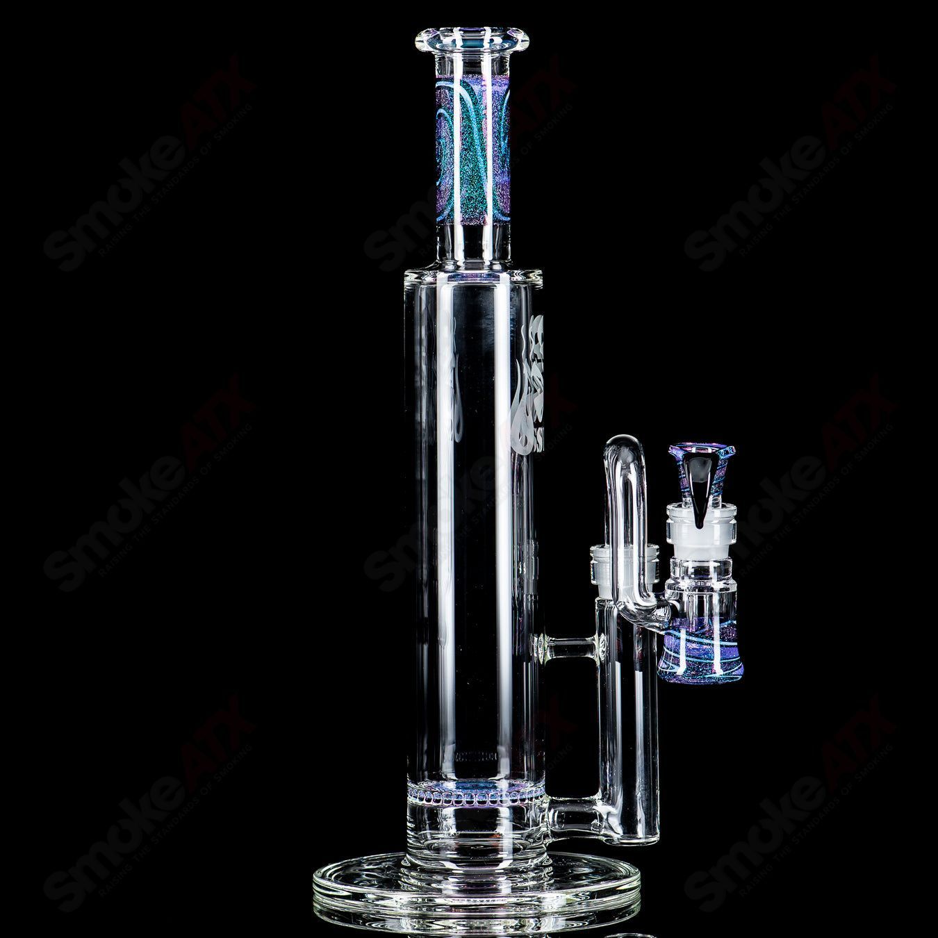 Linework w/Dichro 15" ratchet perc w/catcher by SPG - Smoke ATX 