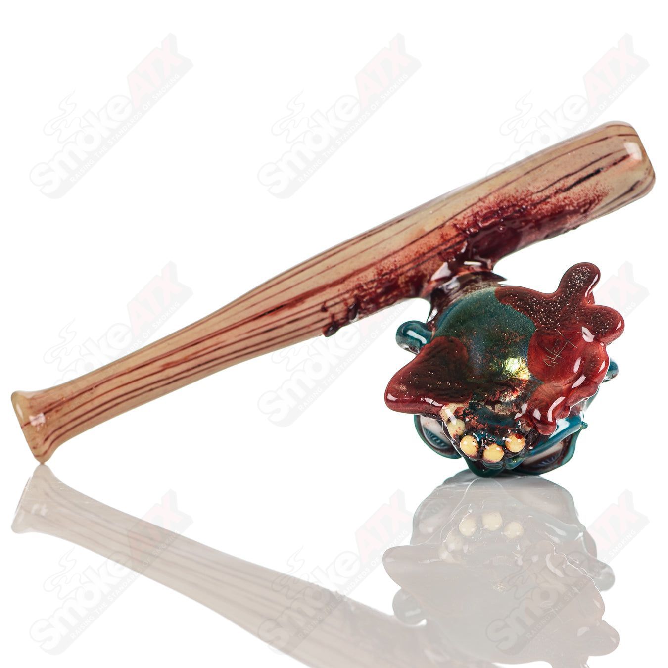 Zombie Sidecar w/ Glow Eyes Dry Pipe Ghost Glass - Smoke ATX