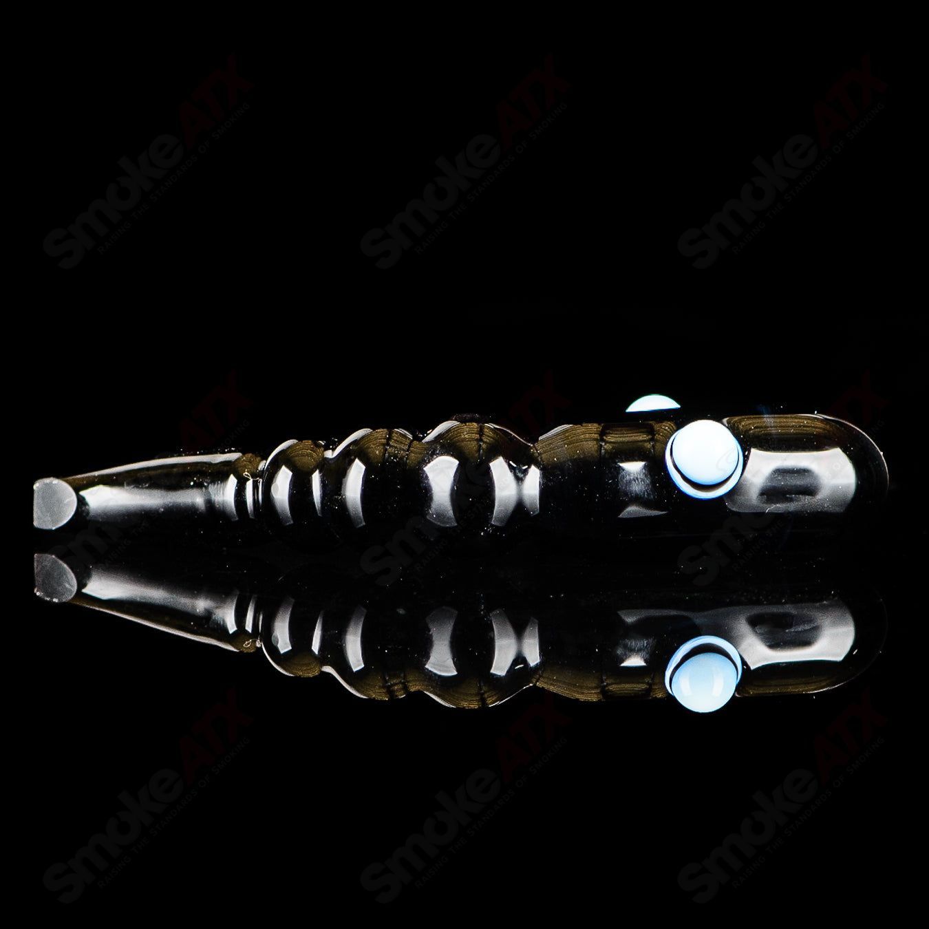 Yellow Apple Rig w/ Worm Dabber Pouch Glass - Smoke ATX