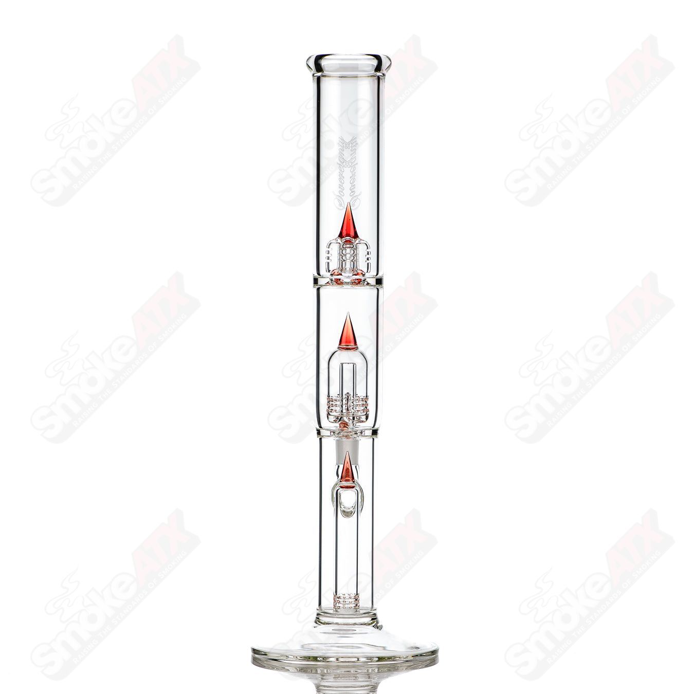 50mm Mini Grid Dome Fixed 360 Straight Neck w Splash Guard (Pomegranate) Sovereignty - Smoke ATX