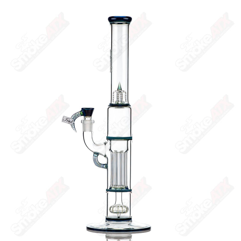Pillar Straight Neck Solid  Foot Full Accent w/ Accented Seals (Irrid) Size Sovereignty - Smoke ATX