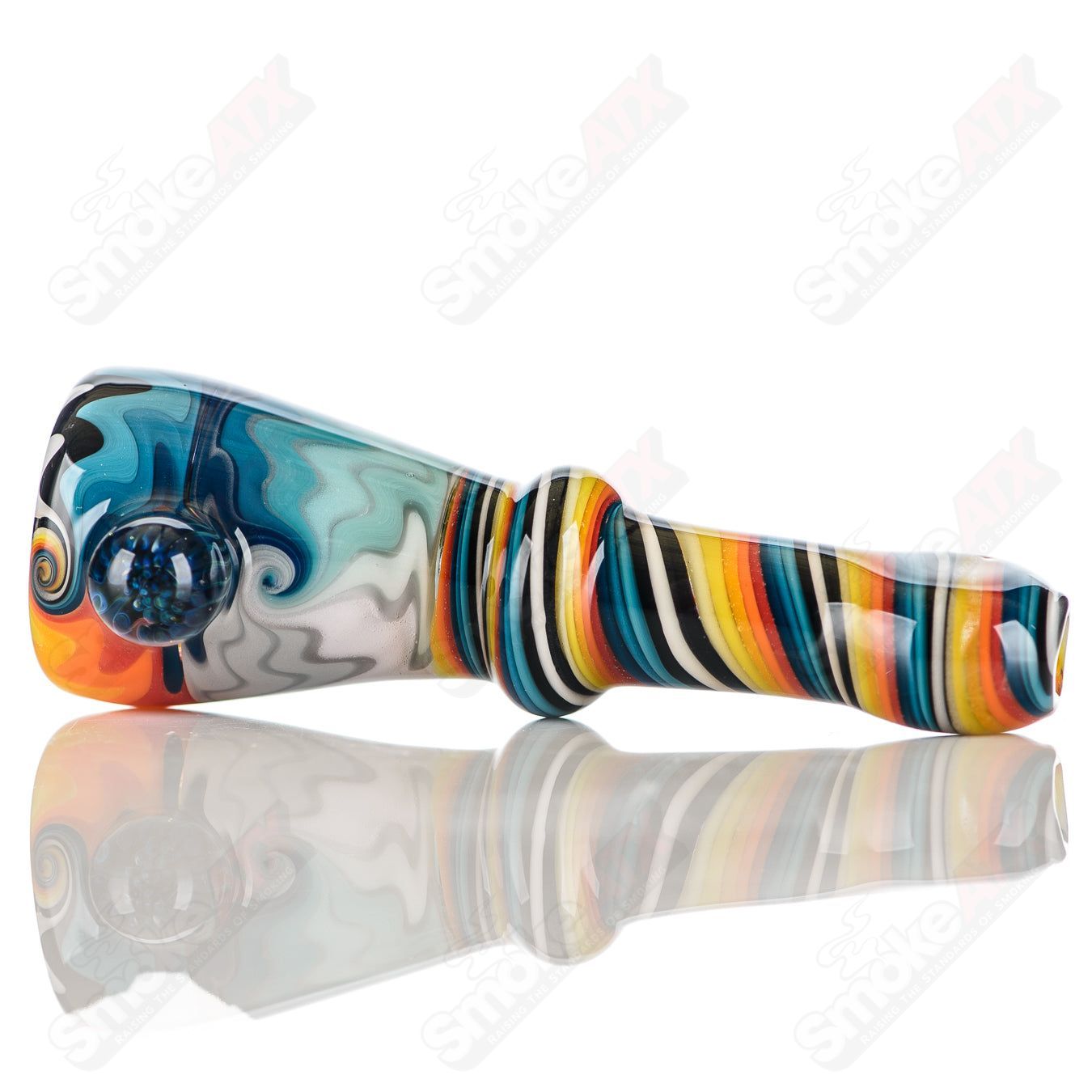 #4 Wig Wag Chillum Katy Wright Glass - Smoke ATX