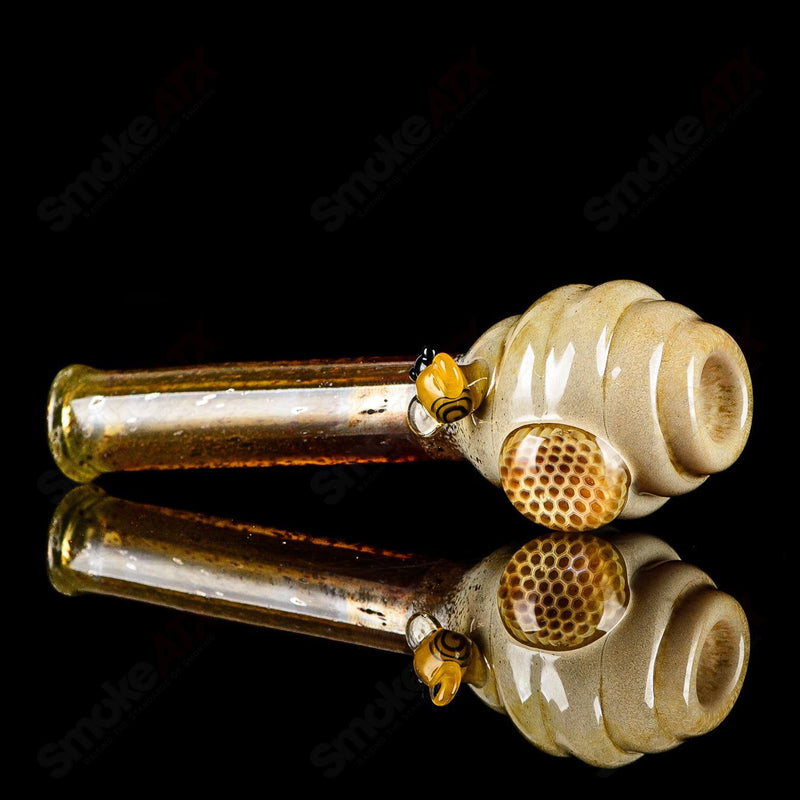 Beehive Honeycomb Chillum Joe P Glass - Smoke ATX