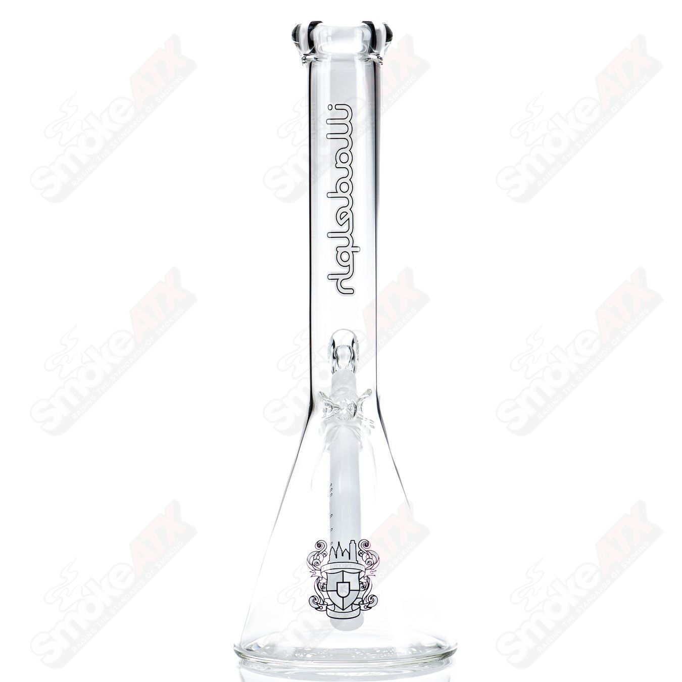 12" 5mm (White) Mini Beaker Illadelph - Smoke ATX 