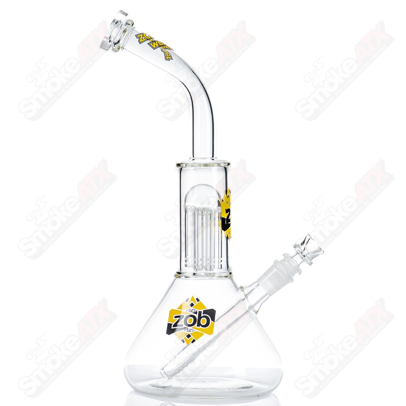 8 Arm Beaker Wubbler (Yellow/Black) ZOB - Smoke ATX 