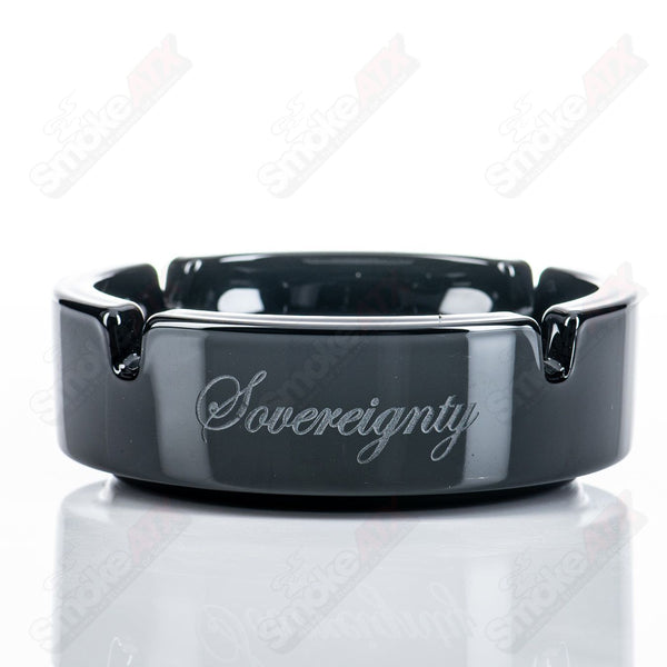 Black Ashtray Sacred Hexagram Pattern Sovereignty - Smoke ATX 