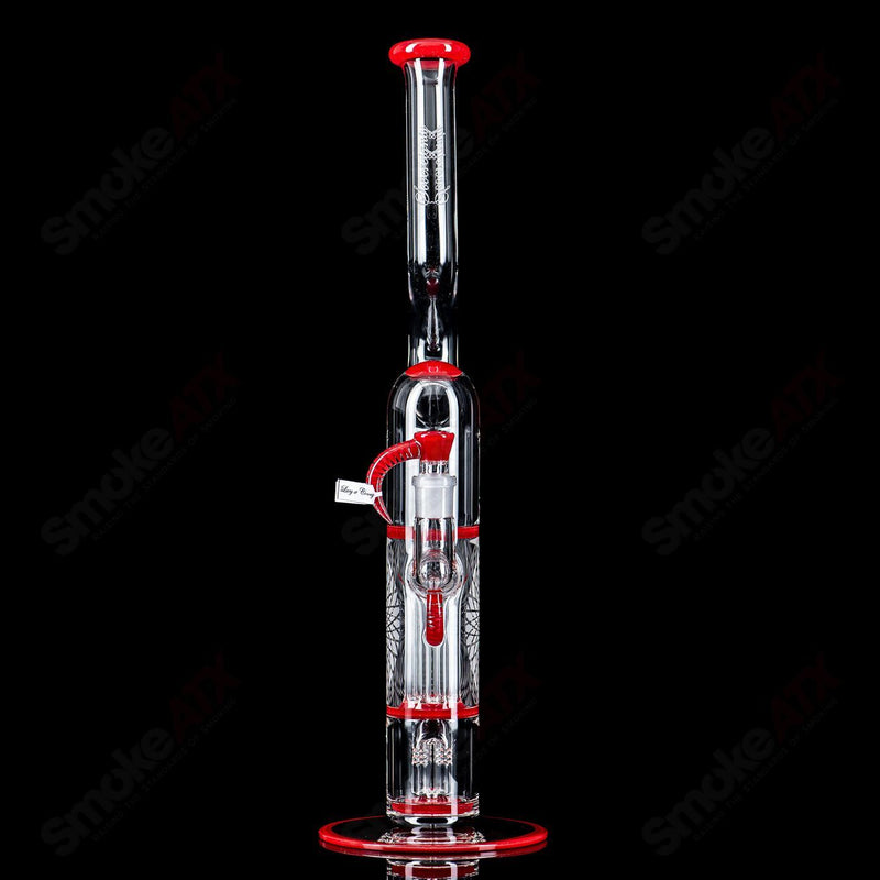 60mm Pillar Natty Neck Solid Foot Full Accent w F4 Perc (Lucy x Cherry) Sovereignty - Smoke ATX 