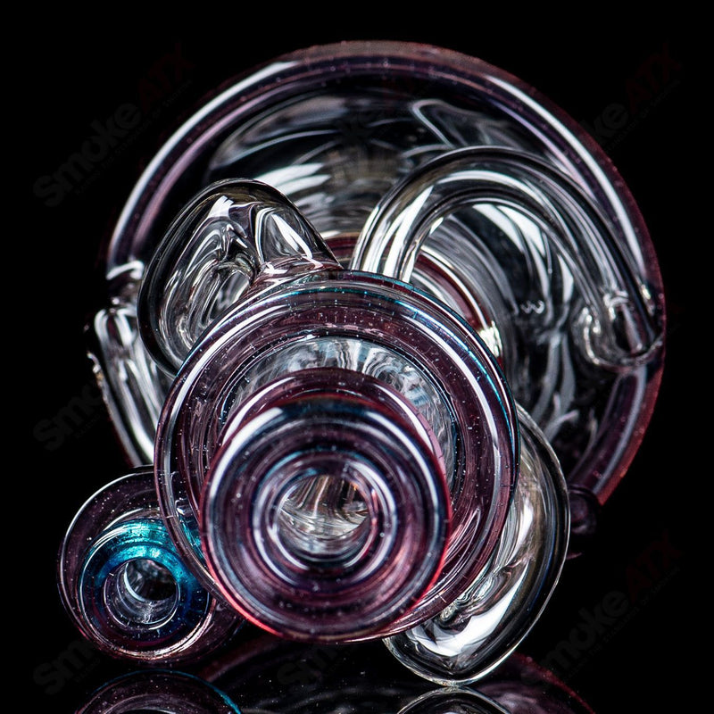 10mm V2 Double Up (Pheonix over Aquarius) Recycler Cerio Glass - Smoke ATX
