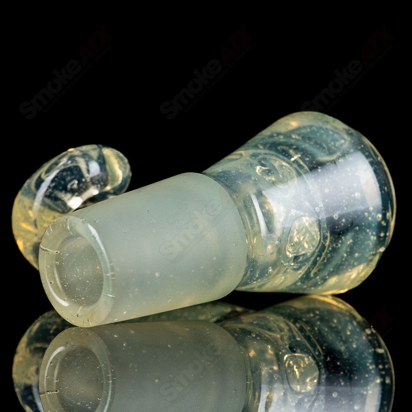 Diet Yoshi 18mm Fully Worked Slide by Black T Glass - Smoke ATX