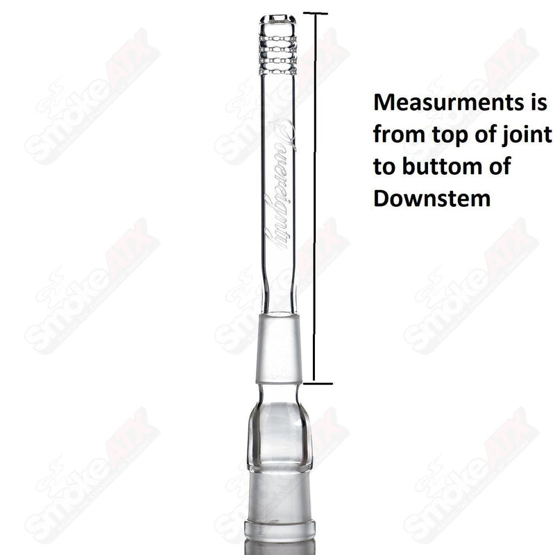 18/18mm 5.5" Amber Purple Color Accent 360 Gridded Downstem Sovereignty Glass - Smoke ATX 