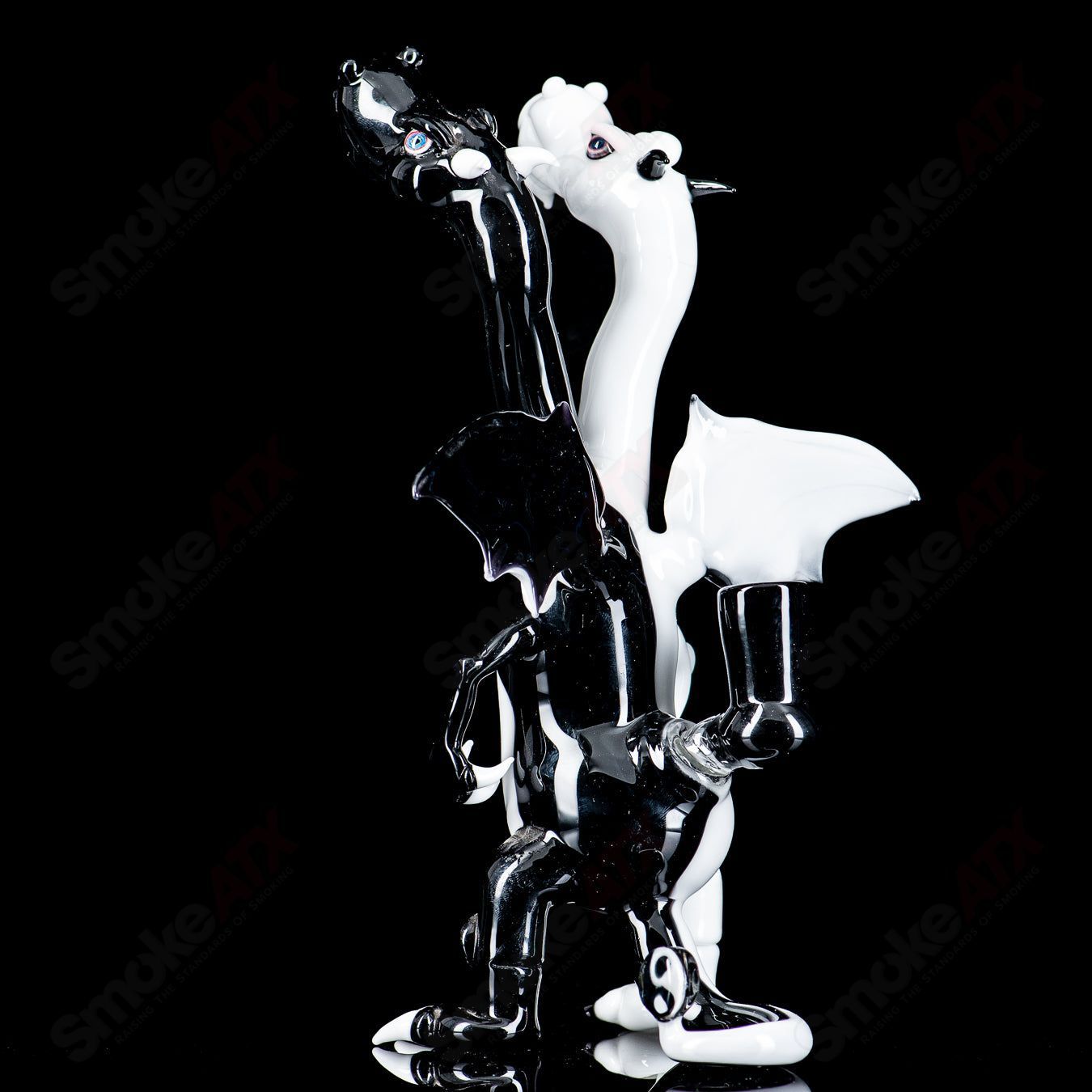 Double Headed Dragon Hendy Glass - Smoke ATX