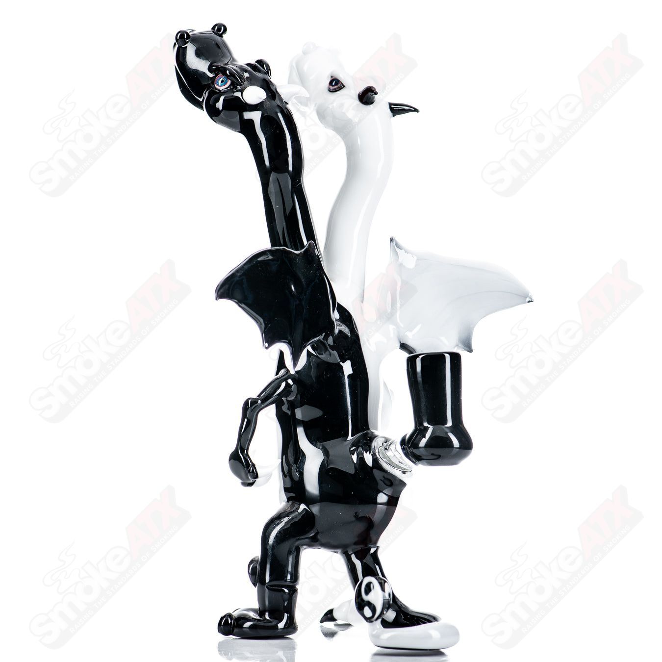 Double Headed Dragon Hendy Glass - Smoke ATX