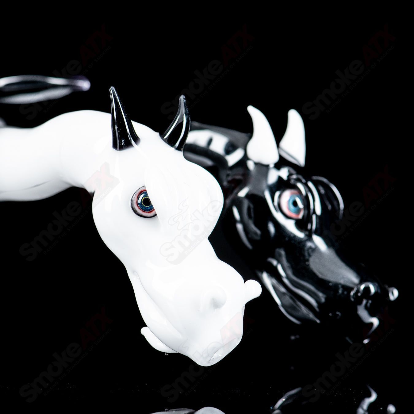 Double Headed Dragon Hendy Glass - Smoke ATX