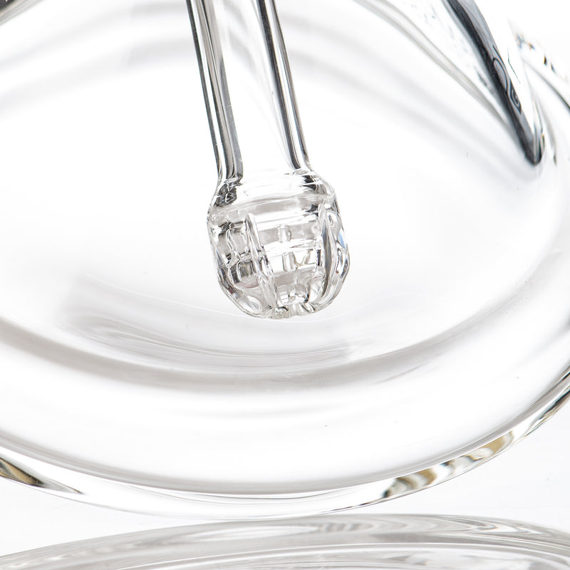 7.5" 25mm Flared Black Accent Beaker w Marias Diamond Glass - Smoke ATX