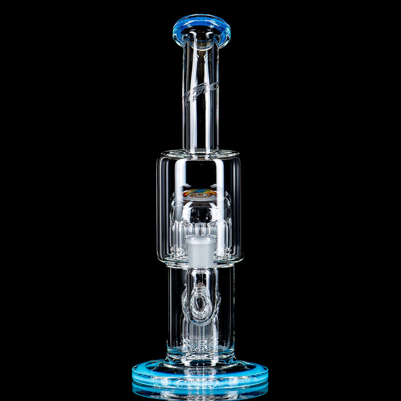 Double Micro 7/13 Arm Perc with Worked Sections by Toro Glass