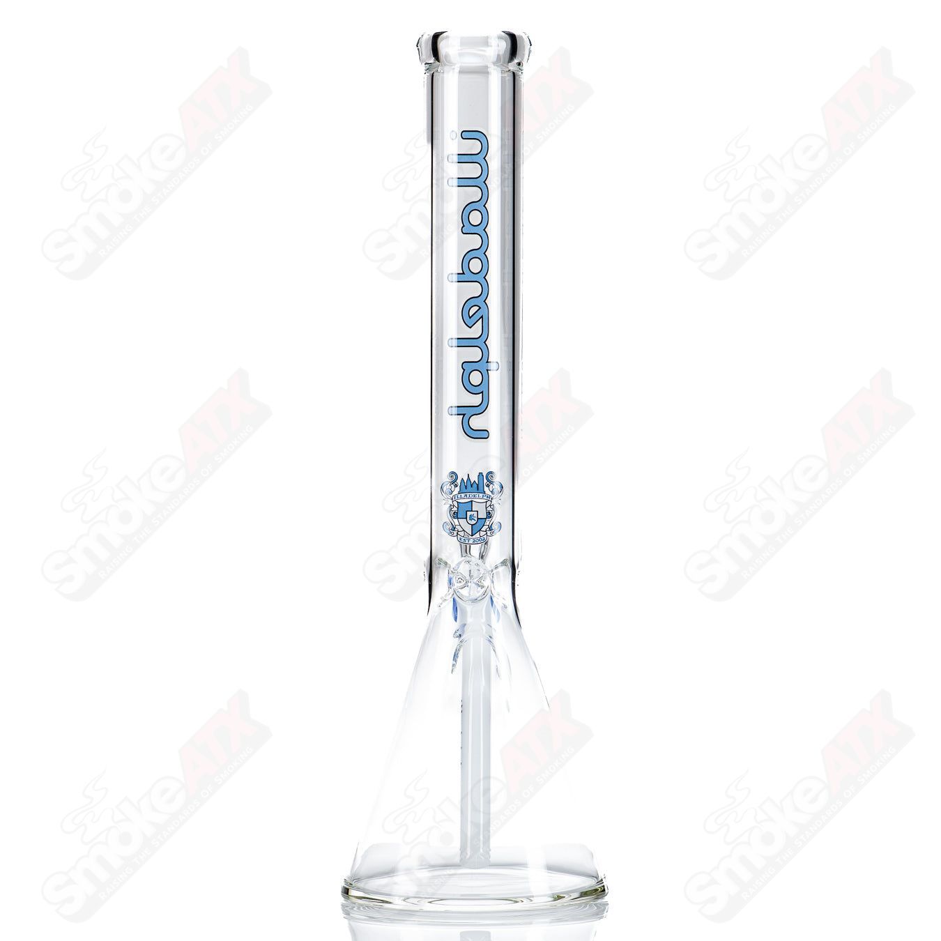 17" 5mm (Blue) Short Beaker Illadelph - Smoke ATX 